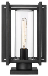 Tribeca Outdoor Pier Mount in Natural Black with Clear Glass