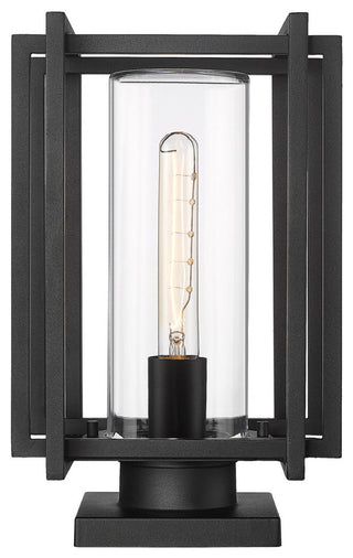 Tribeca Outdoor Pier Mount in Natural Black with Clear Glass