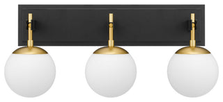 Allie 3-Lt Bath - Black/Satin Brass