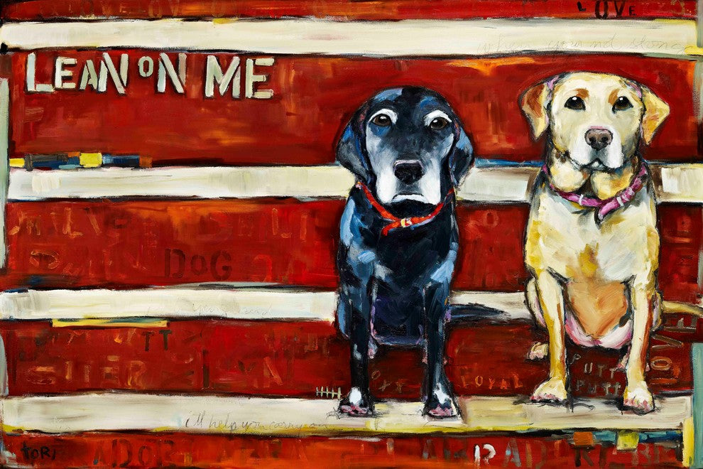 "Lean on Me" Painting Print on Canvas by Tori Campisi