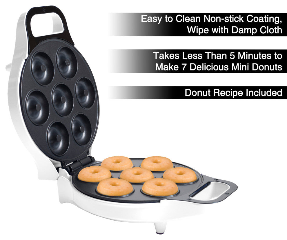 Mini Donut Maker Electric Baking Machine to Mold Little Doughnuts Using Batter