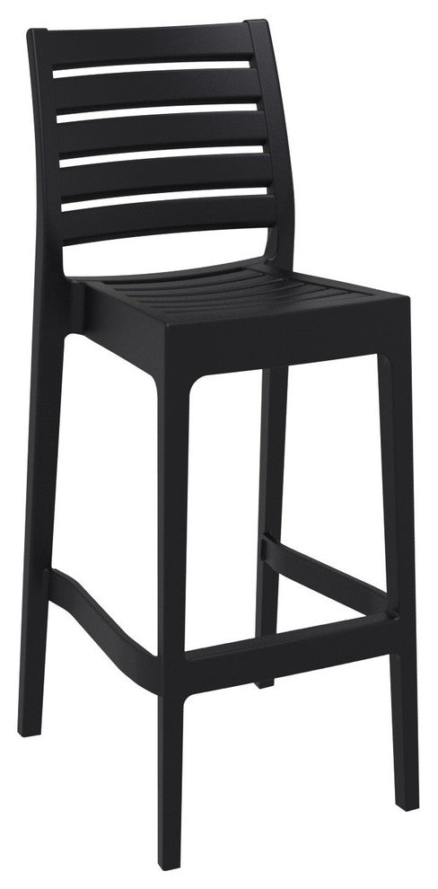 Compamia Ares Resin Barstool Black, Set of 2