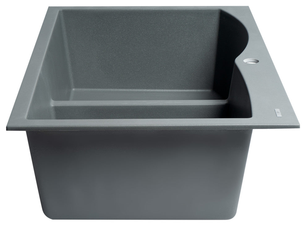 Titanium 33" Double Bowl Drop In Granite Composite Kitchen Sink