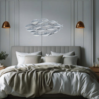 Metallic School of Fish Wall Decor Art