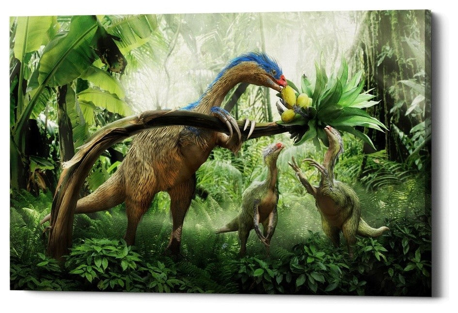 Epic Graffiti "Therizinosaurus" Giclee Canvas Wall Art, 12"x18"