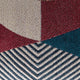 Martinique Red 18" x 18" x 18" Multicolor Pouf