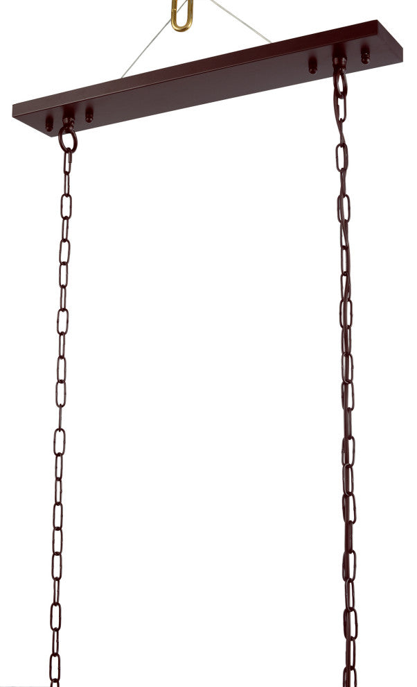 Artistry Lighting Reston Rectangular Chandelier 48x16x18, Brown