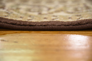 Unique Loom Brown Napoleon Versailles 4' 0 x 4' 0 Square Rug