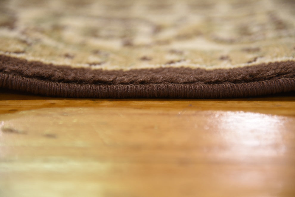 Unique Loom Brown Napoleon Versailles 4' 0 x 4' 0 Square Rug