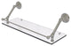 Prestige Monte Carlo 24" Floating Glass Shelf With Rail, Satin Nickel
