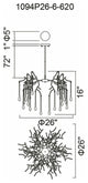 Anita 6 Light Chandelier With Black Finish