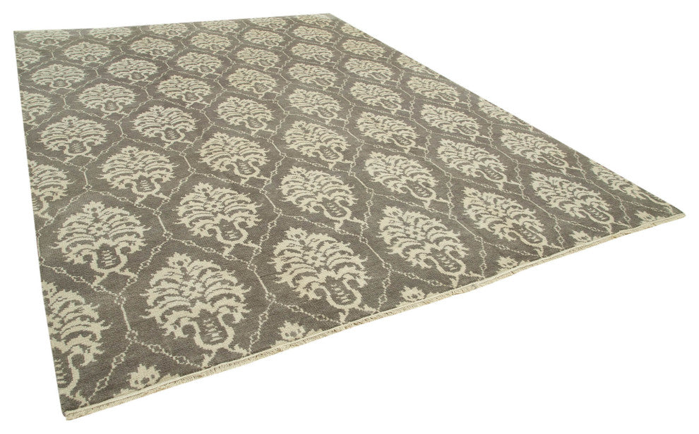 Rug N Carpet - Hand-Knotted Oriental 10' 0" x 13' 7" Wool Beige Oushak Rug