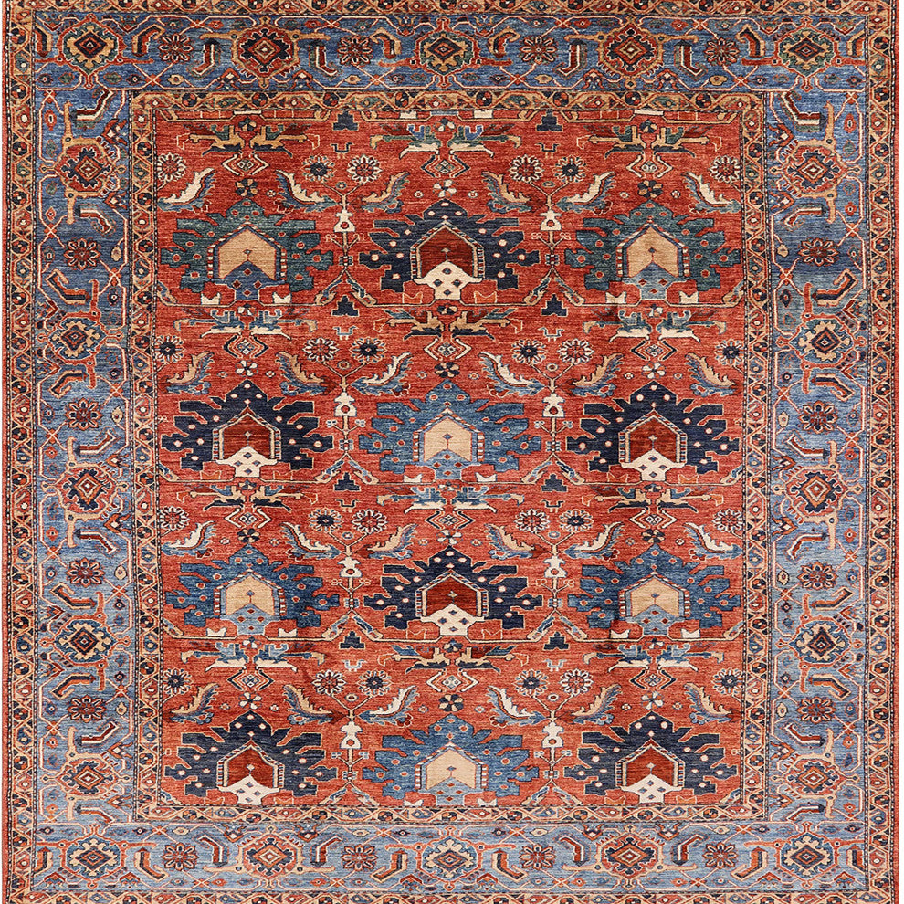 Ahgly Company Indoor Square Mid-Century Modern Area Rugs, 4' Square