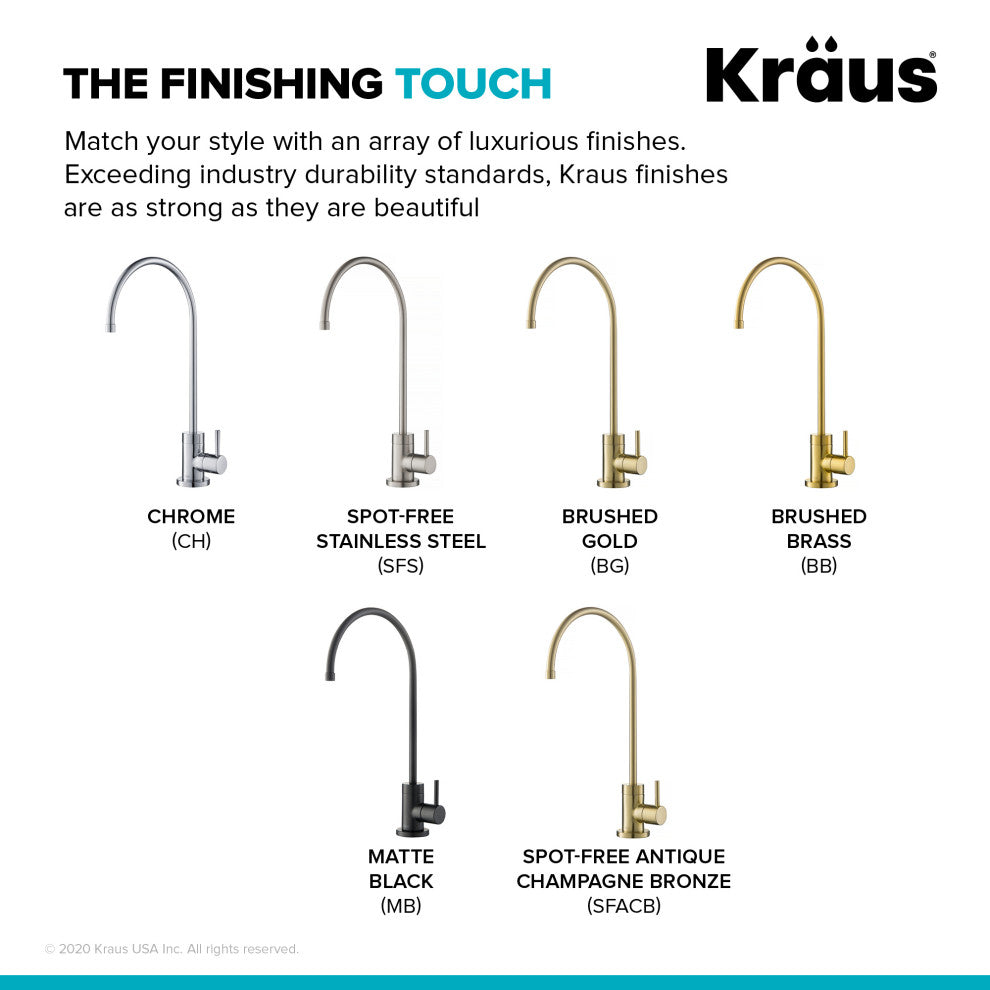 Purita Drinking Water Dispenser Beverage Kitchen Faucet, BG Brushed Gold