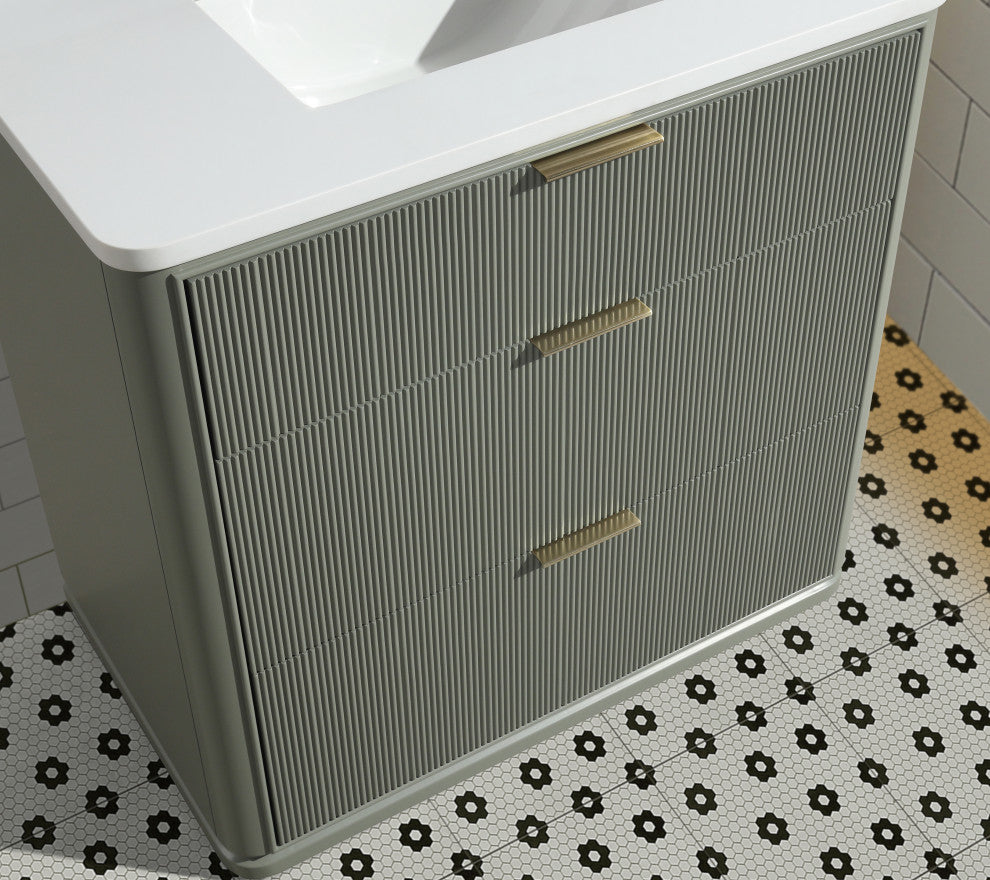 Ari Kitchen and Bath Aria 36" Freestanding Bathroom Vanity Sage