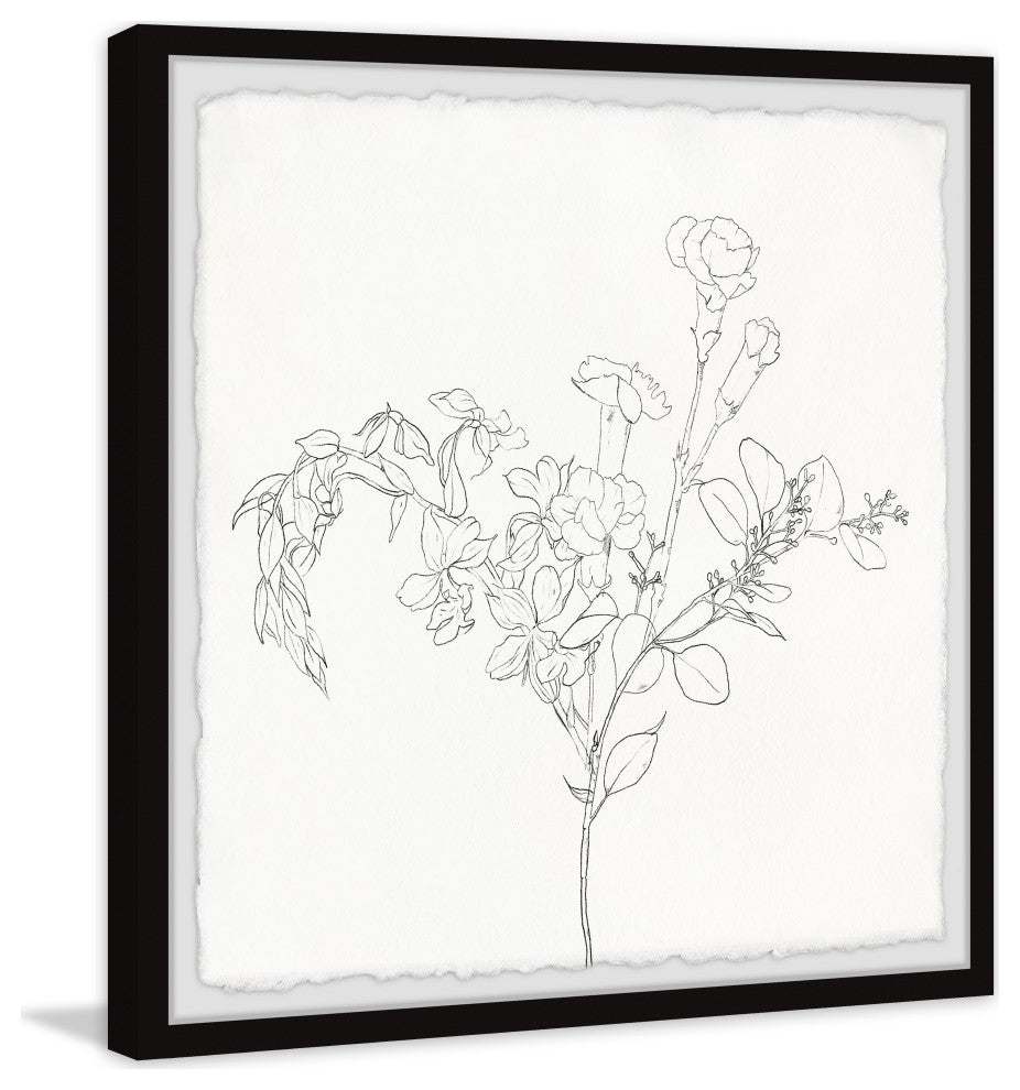 "Flower Bloom" Framed Painting Print, 12x12
