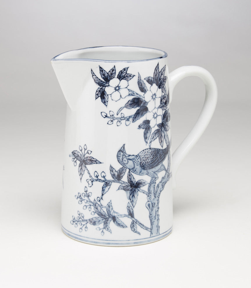 Blue and White Pitcher