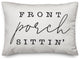 Front Porch Sittin' Outdoor Lumbar Pillow, Black