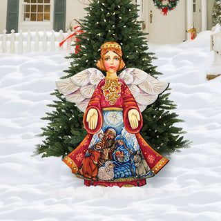 Nativity Angel Free Standing Garden Decor