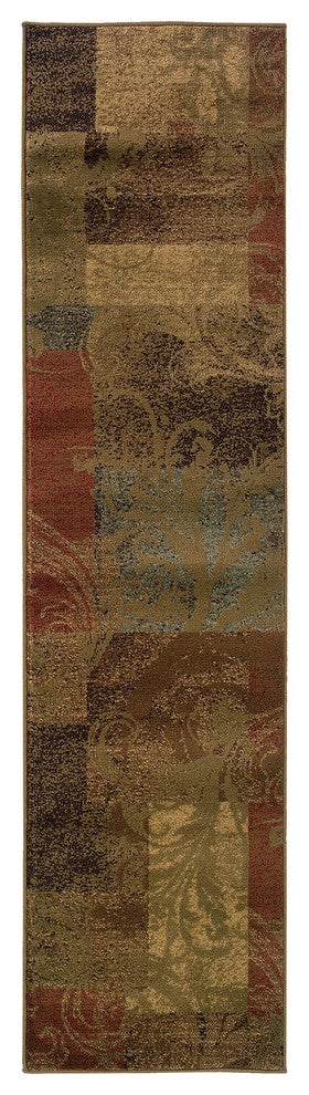 Hudson 036G1 Green/Red 7'8"x10'10" Rug