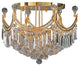 Artistry Lighting Corona Collection Flush Mount Crystal Chandelier 20x13, Gold