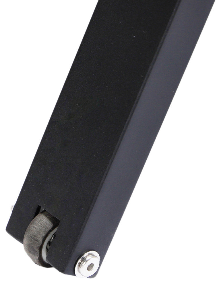 LeisureMod Marlin Outdoor Patio Stackable Chaise Lounge Chair With Armrests, Black