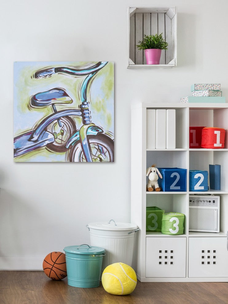 Marmont Hill, "Trike" by Reesa Qualia Painting Print on Wrapped Canvas, 48x48