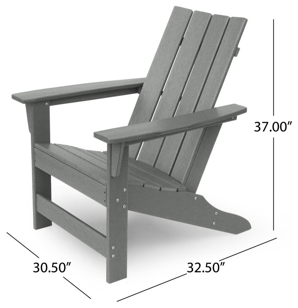 Van Outdoor Adirondack Chair, Set of 2, Gray