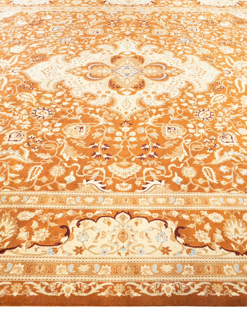 Raj One-of-a-Kind Hand-Knotted Area Rug Brown, 9'2"x12'1"
