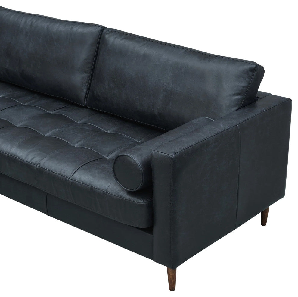 Alamo Top Grain Leather Sofa, Slate