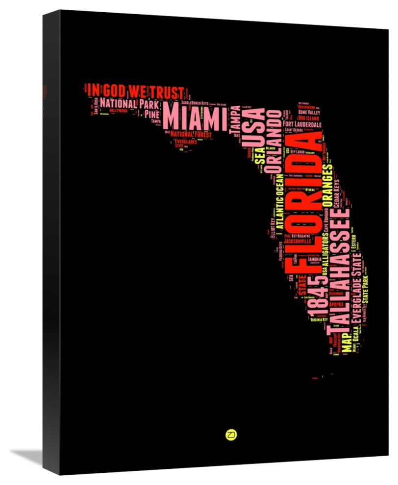 "Florida Word Cloud 1" Fine Art Print