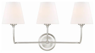 Crystorama Libby Langdon Sylvan 3-Light Bathroom Vanity, Brushed Nickel