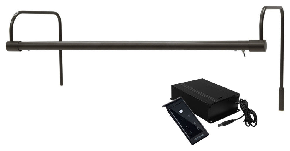 21" Slim Line Art Light, Mahogany Bronze With Hard Wire Kit and Remote