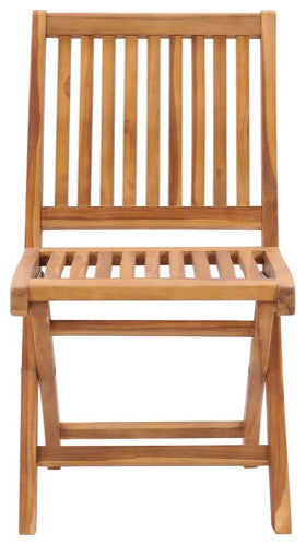 vidaXL 2x Solid Teak Wood Folding Patio Chair Outdoor Garden Lounge Seating