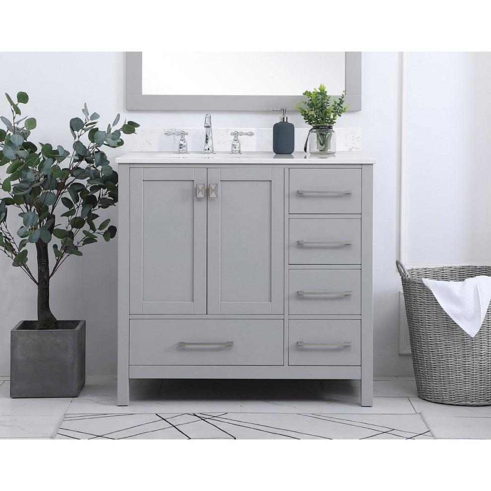 Elegant Decor Irene Bathroom Vanity Gray