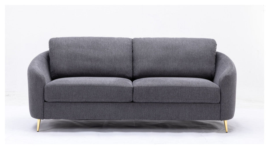 Yuina 34"W Upholstered Sofa, Gray Linen