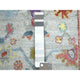 Silver Gray Pure Wool Hand Knotted Afghan Angora Ushak Runner Rug, 2'5"x9'8"