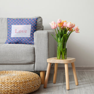 Love Decorative Throw Pillow, Cornflower, 26"x 26"