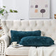 Shaggy Faux Fur Pillow Cover, Teal, Set of 2, 14"x26"