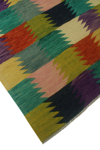 Hand-Woven Winchester Kilim Junaid Ivory/Rust Rug, 8'2x11'3