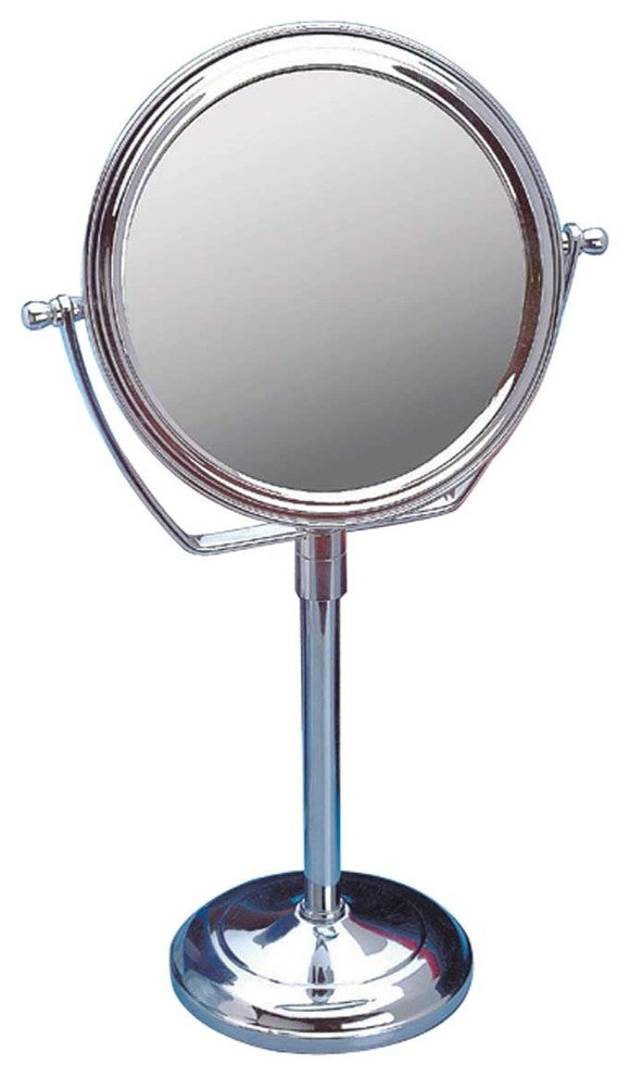 Table Makeup Mirror Chrome Brass Swivel Magnifying Two Sided |