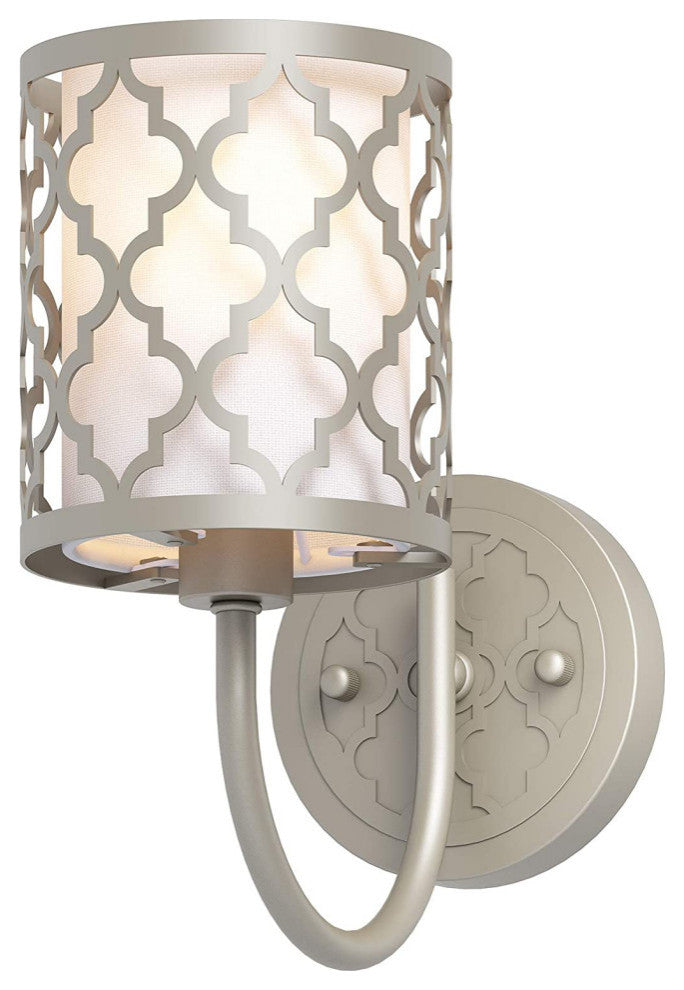 1-Light Vanity Wall Light Lamp Modern Wall Lights With Platinum Finish