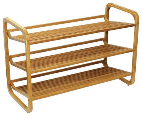 Oceanstar Bamboo Shoe Rack, 3 Tier