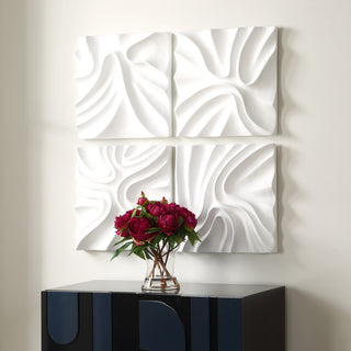 Uttermost - 04368 - Wall Decor, S/4 - Snowdrift - White