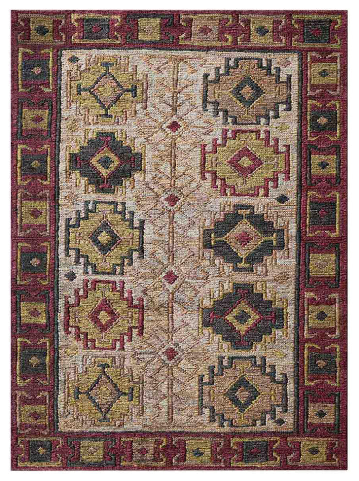 HAND KNOTTED SUMAK JUTE ECO-FRIENDLY AREA RUGS,Beige Red,Oriental,Outdoor Indoor, [Rectangle] 6'x9'