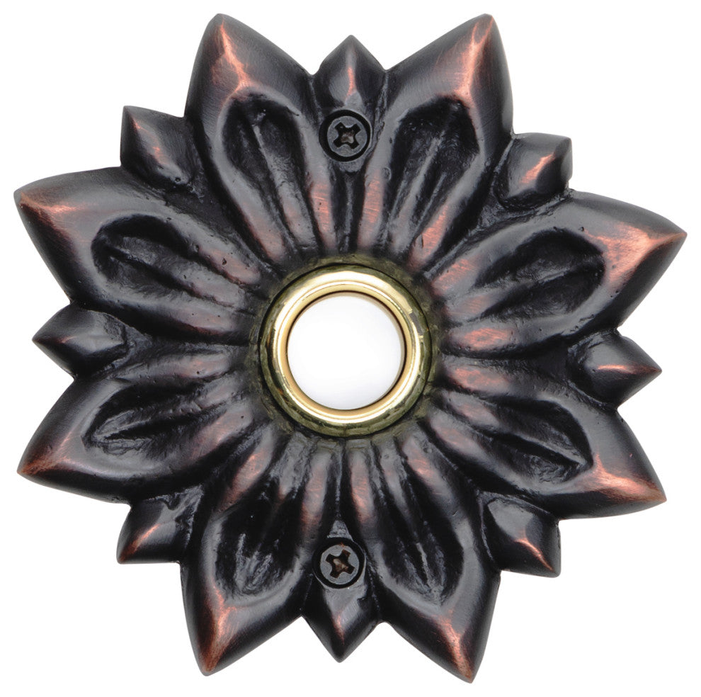 Solid Brass Radiance Doorbell, Oil Rubbed Bronze