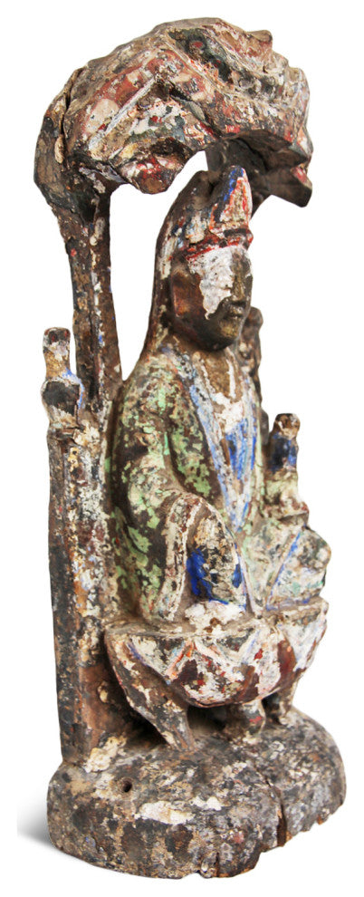Consigned Wood Quan Yin Figure
