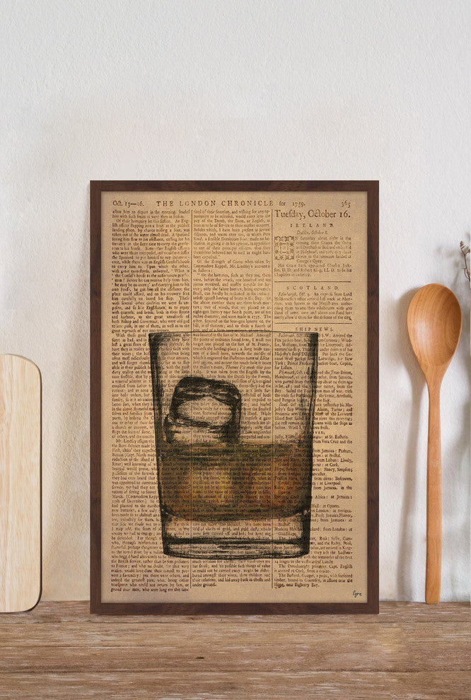 "Brandy on the Rocks" Framed Painting Print, 16"x24"