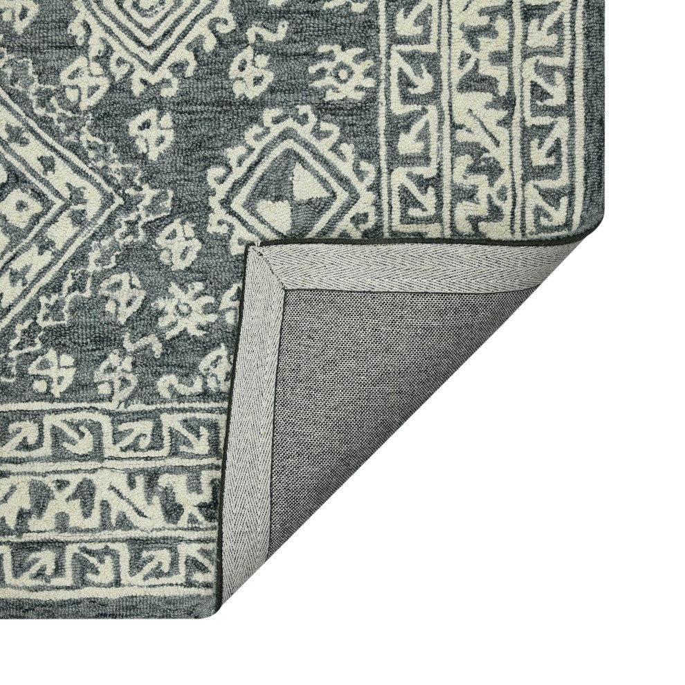 Boscage Ilford Area Rug, Gray, 5' x 7'6", Geometric