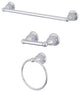 Kingston Brass 3-Piece Bathroom Accessory Set, Polished Chrome